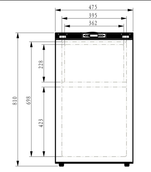 105 Liter HxBxT: 81×47,5×53 cm mit Gefrierfach – Bild 18