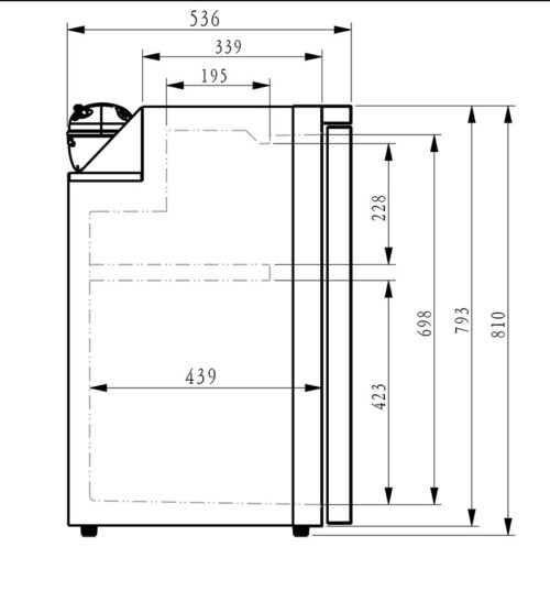 105 Liter HxBxT: 81×47,5×53 cm mit Gefrierfach – Bild 19