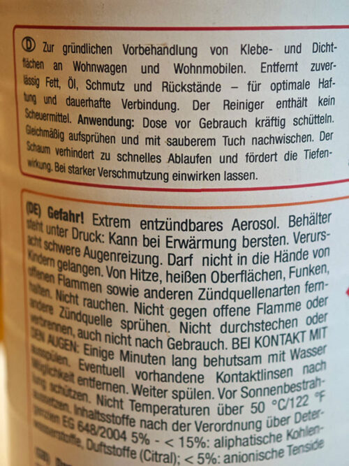 Spezial-Reiniger zur Vorbereitung von Klebe-Dichtarbeiten 400 ml – Bild 4