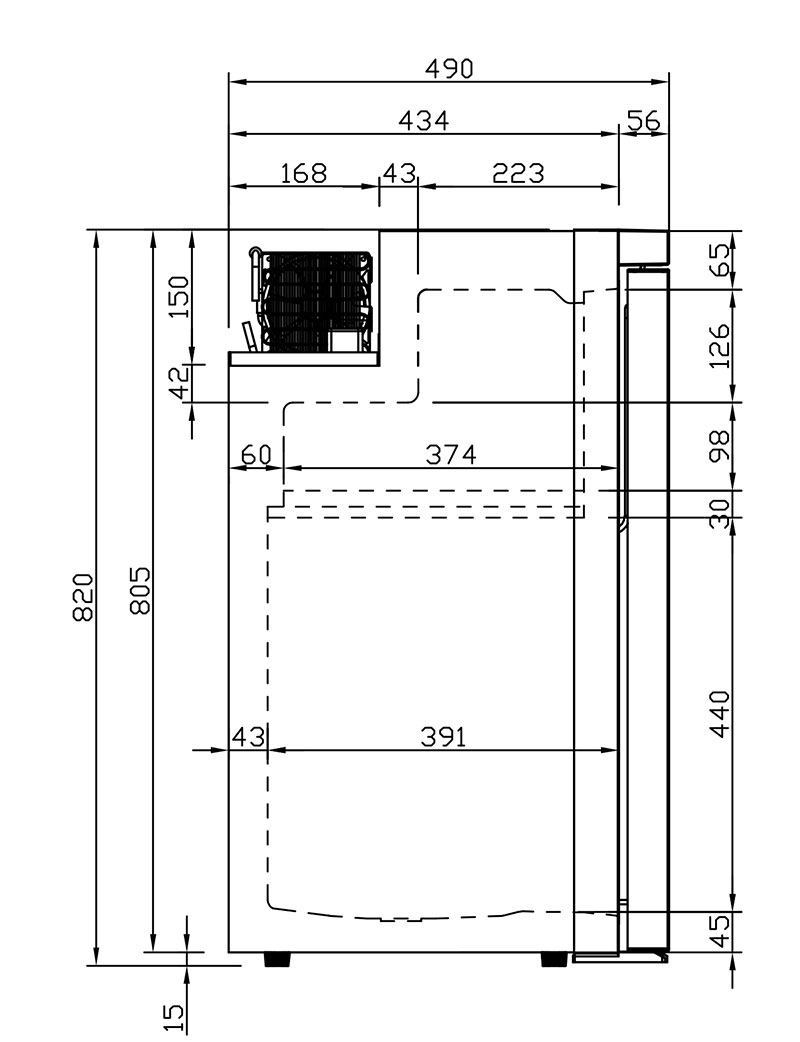 77 Liter HxBxT: 821x420x485 mm mit herausnehmbaren Gefrierfach ersetzt Dometic, Thetford, WCS, Vitrifrigo – Bild 5